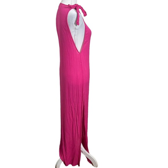Lovers + Friends Grommie Maxi Dress Bright Pink Size Small Beachy Boho - Picture 5 of 11